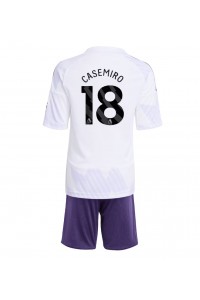 Manchester United Casemiro #18 Babyklær Borte Fotballdrakt til barn 2025-26 Korte ermer (+ Korte bukser)